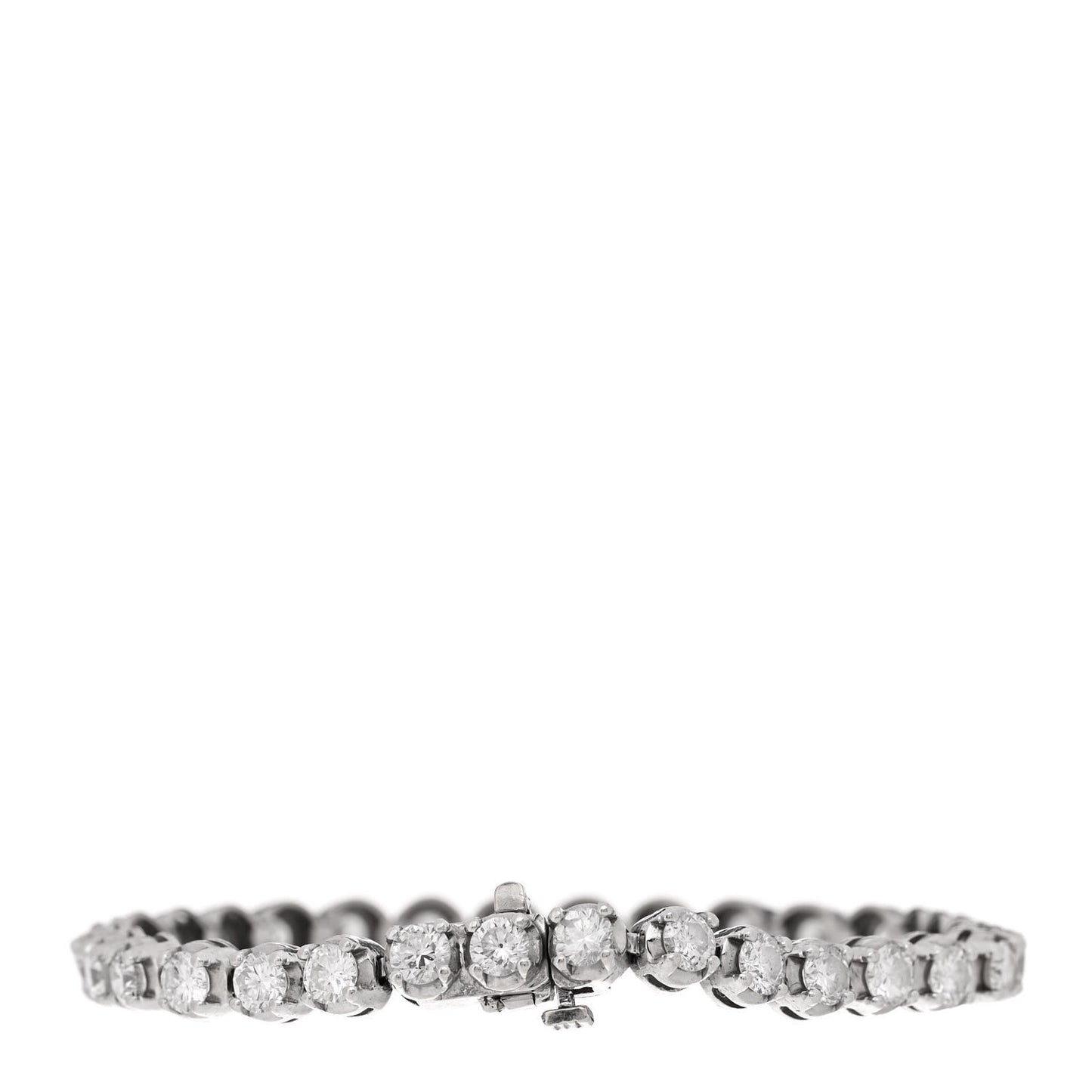 14K White Gold Diamond 6.40ctw Tennis Bracelet
