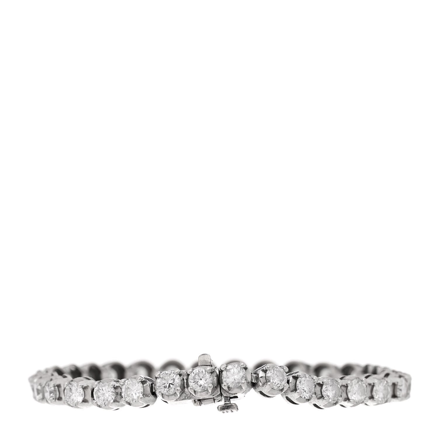 Parker & West by FASHIONPHILE 14K White Gold Diamond 6.40ctw Tennis Bracelet 2 of 5