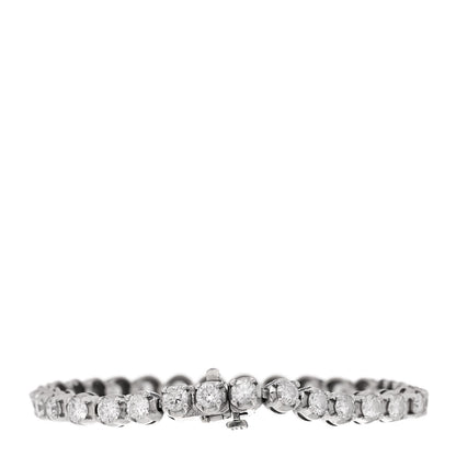 Parker & West by FASHIONPHILE 14K White Gold Diamond 6.40ctw Tennis Bracelet 2 of 5
