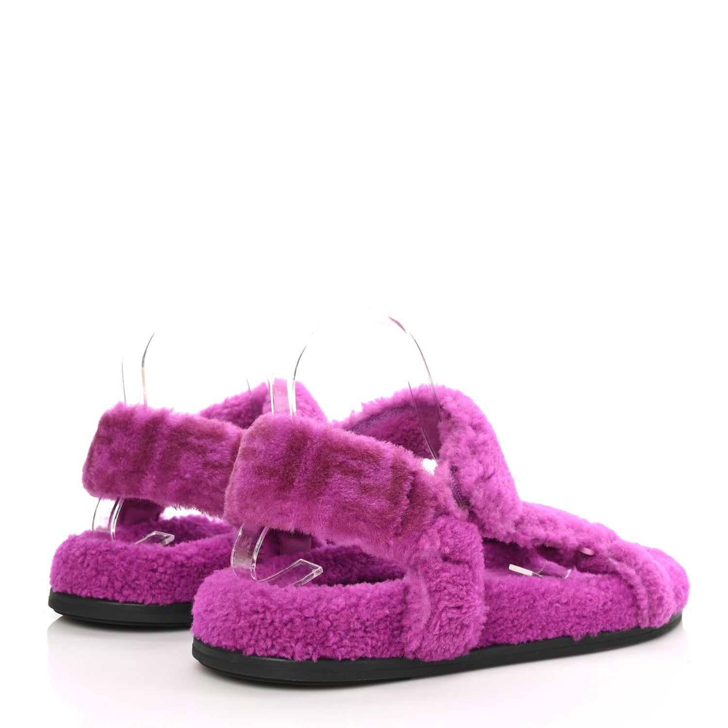 Fendi Shearling FF Fendi Feel Sandals 40 Bouganville 4 of 7