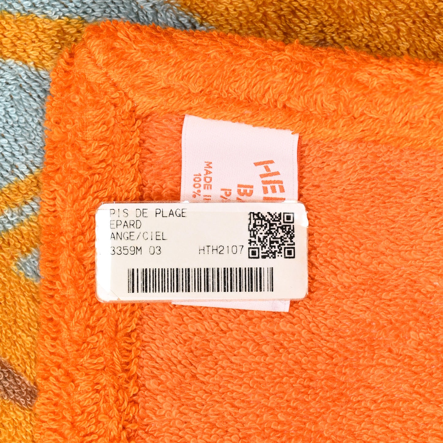 Cotton Terry Guepard Beach Towel Orange Ciel