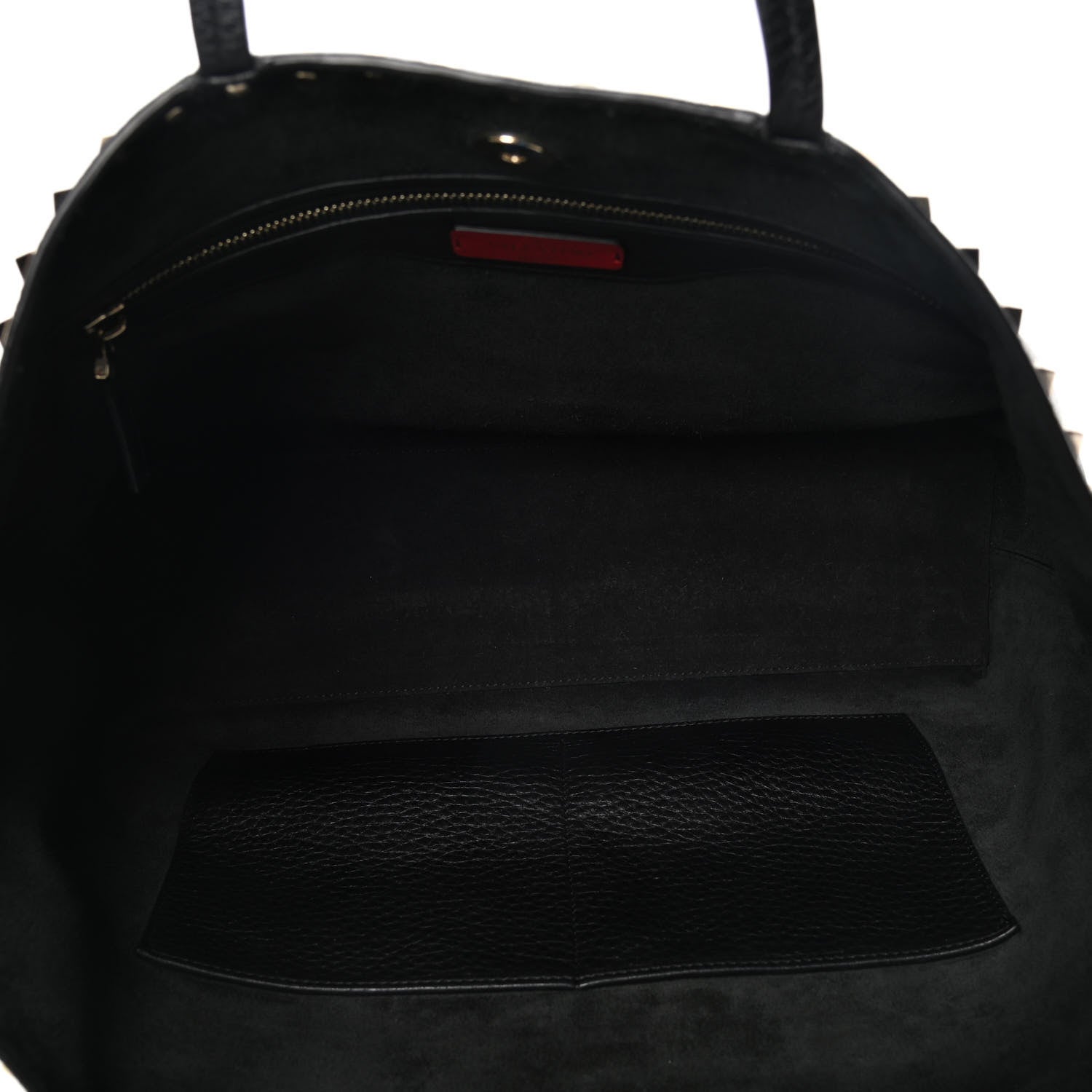 Valentino Garavani Grained Calfskin Rockstud Shoulder Tote Black 4 of 4
