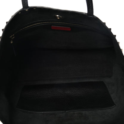Valentino Garavani Grained Calfskin Rockstud Shoulder Tote Black 4 of 4