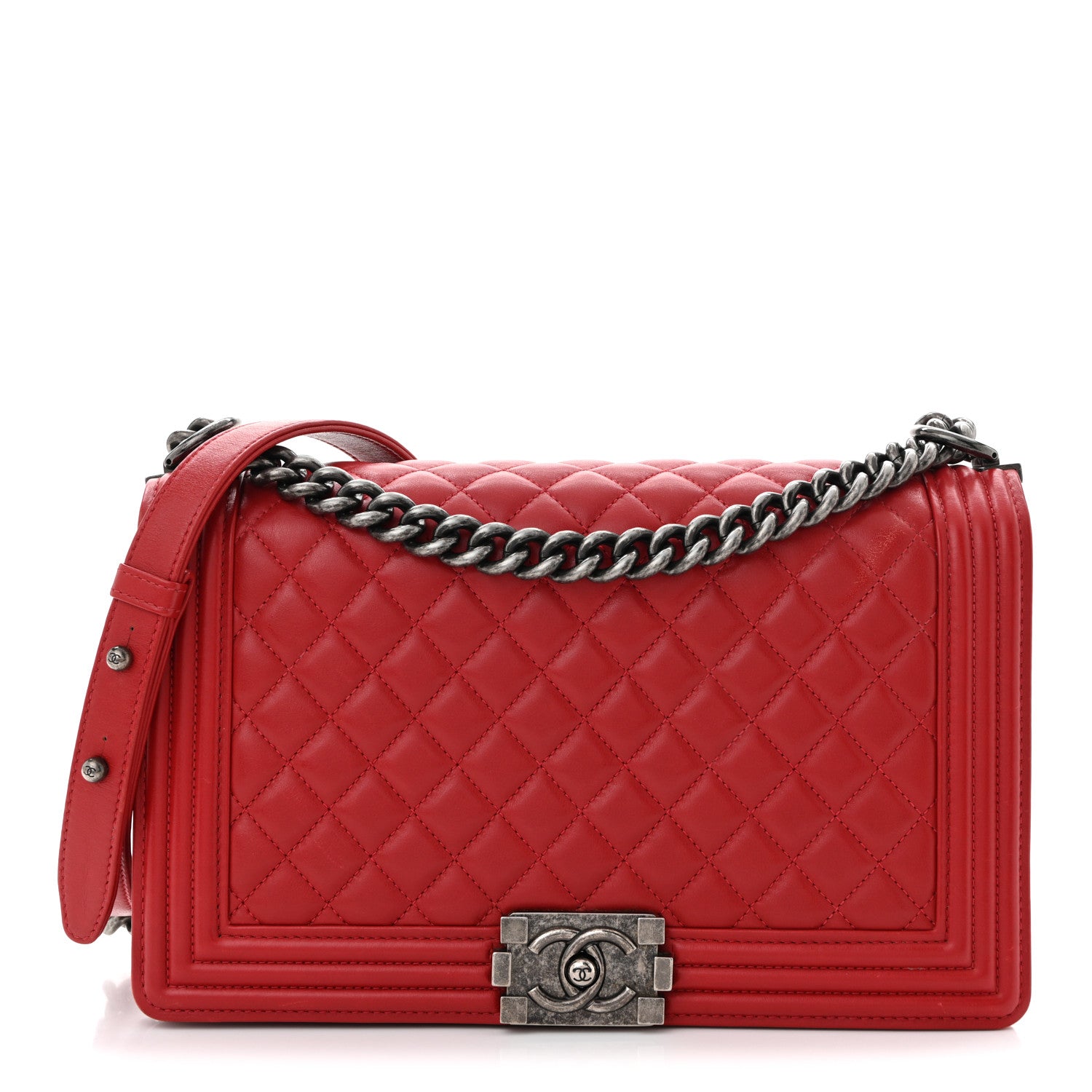 Chanel Lambskin Quilted New Medium Boy Flap Red 1 of 10