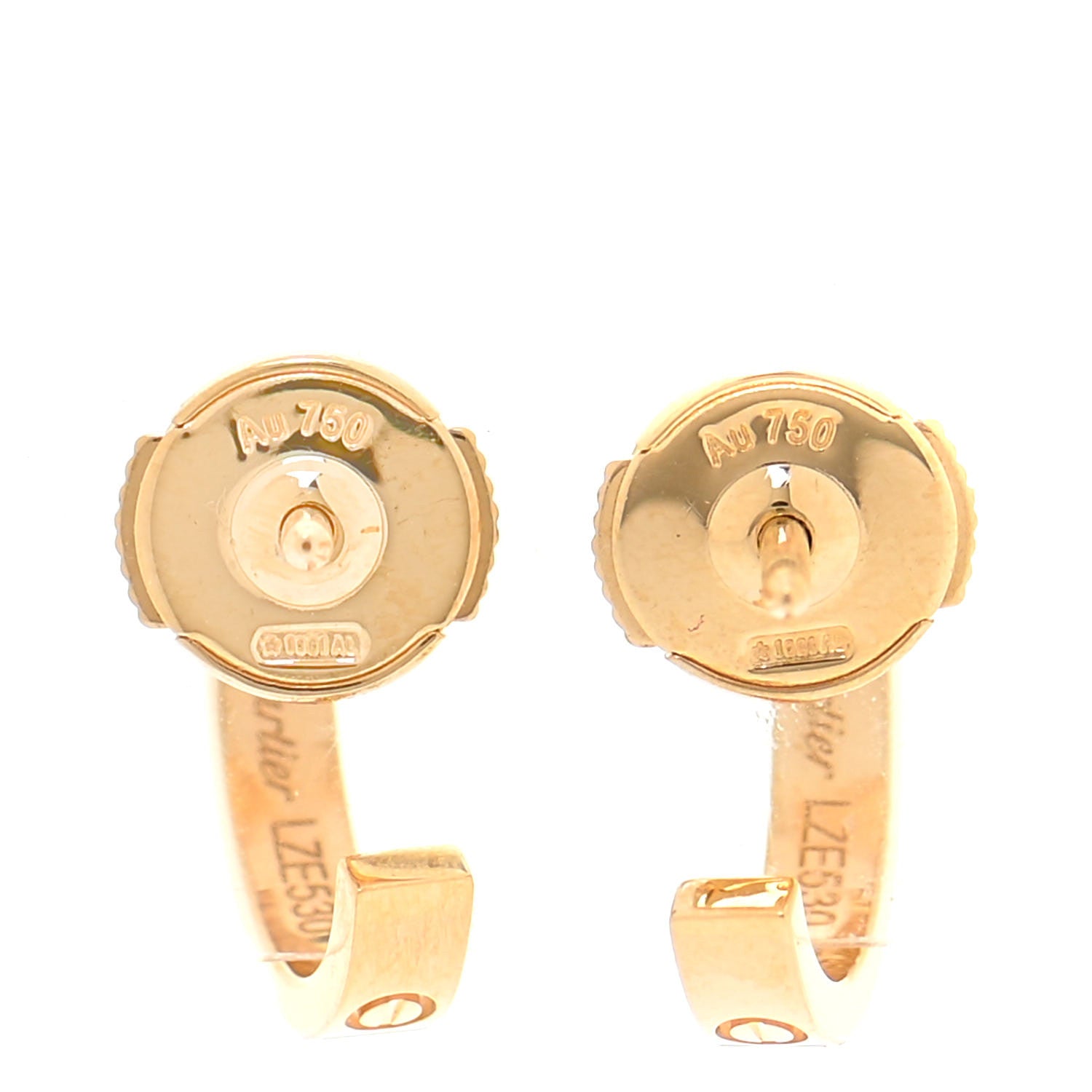 Cartier 18K Yellow Gold Small LOVE Hoop Earrings 3 of 7
