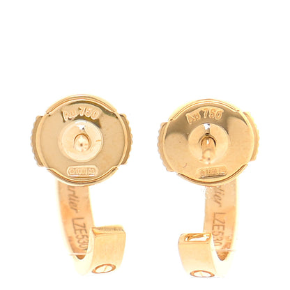 Cartier 18K Yellow Gold Small LOVE Hoop Earrings 3 of 7