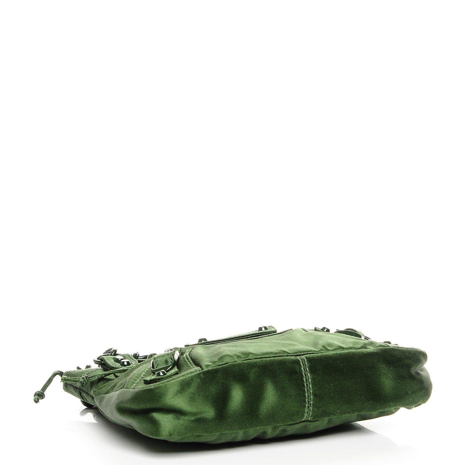 Balenciaga Satin Enamel Classique Chain Shoulder Bag Green 4 of 6