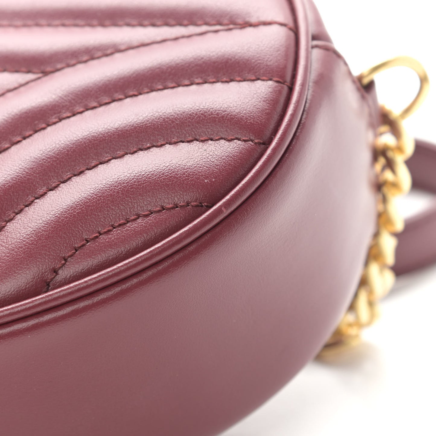 Soft Calfskin Impunture Diagramme Oval Crossbody Bag Cerise