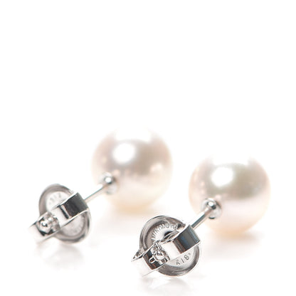 Mikimoto 18K White Gold Akoya Pearl 8-8.5mm Stud Earrings 3 of 4