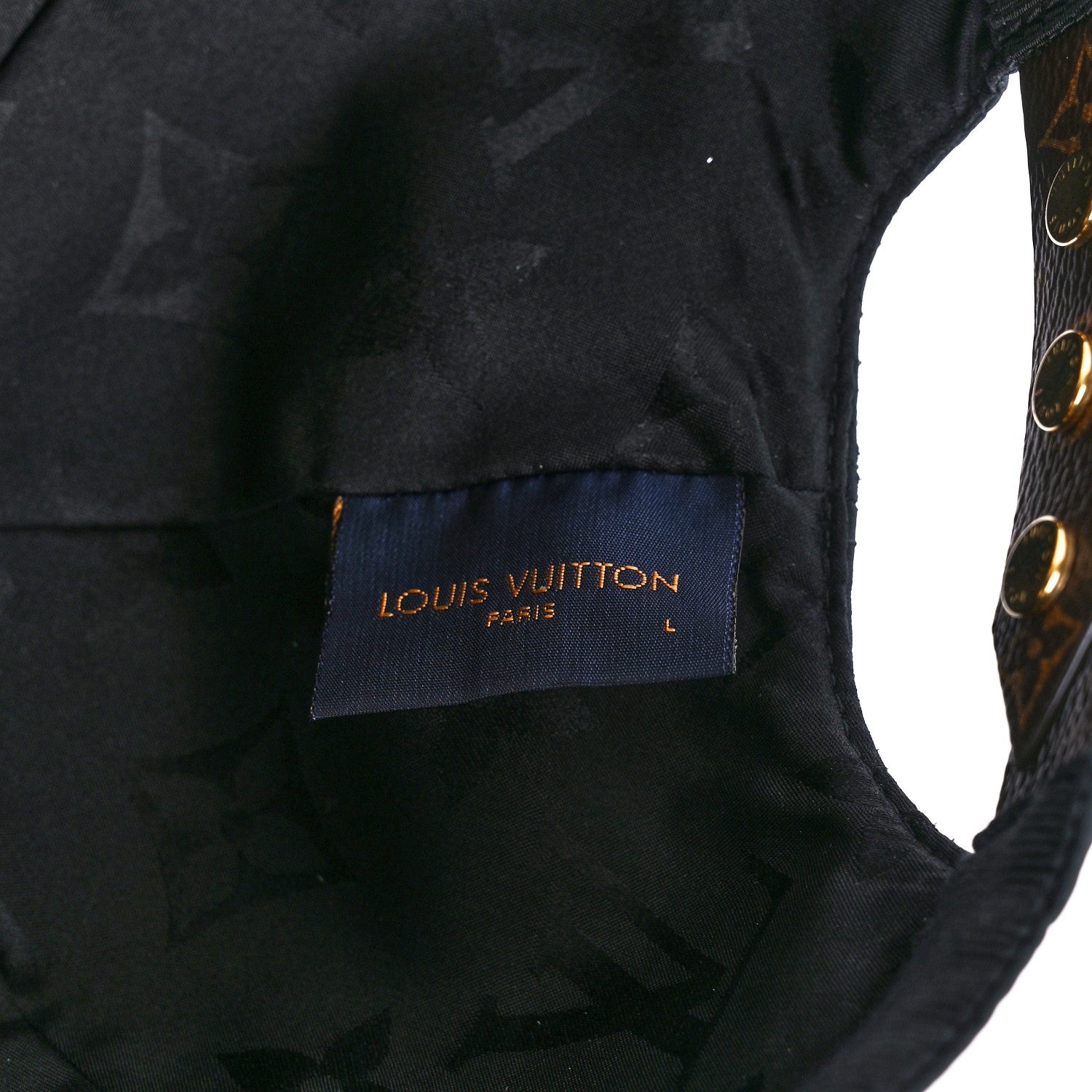 Louis Vuitton Polyester Silk Monogram LV Get Ready Cap L Black 7 of 8