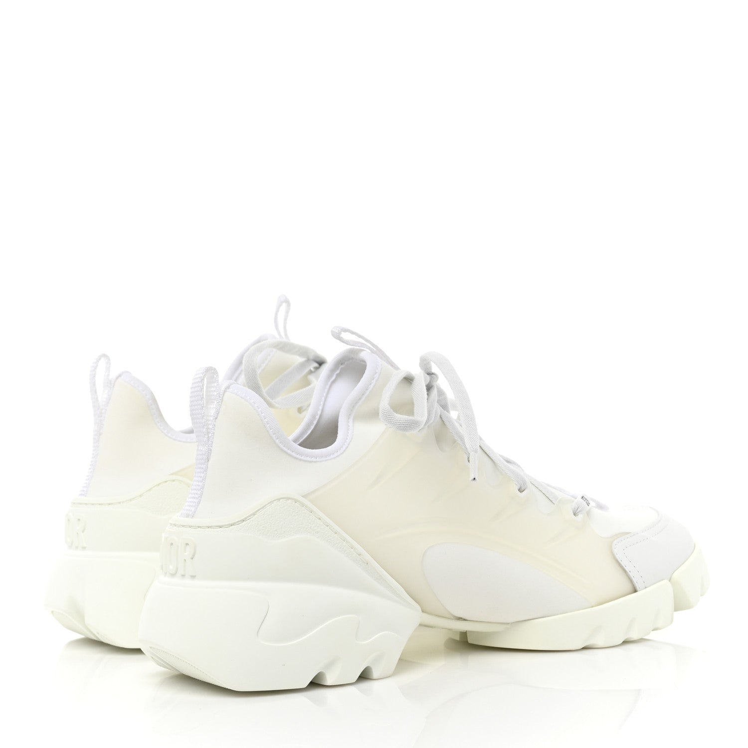 Christian Dior Technical Fabric Rubber Womens D-Connect Sneakers 40 White 4 of 9