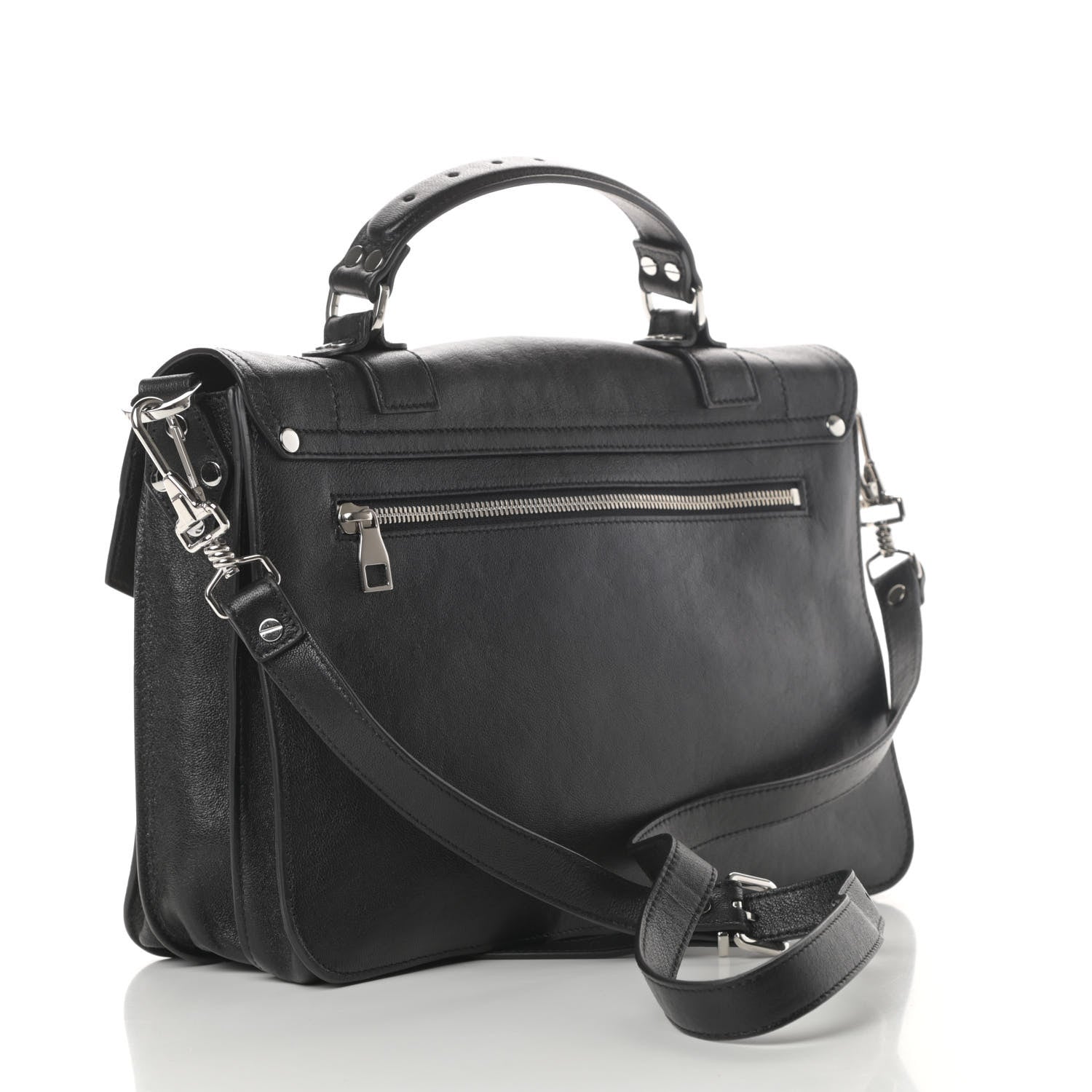 Proenza Schouler Lambskin PS1 Medium Satchel Black 3 of 9