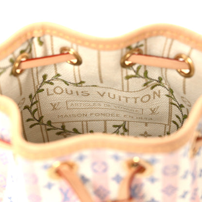 Louis Vuitton Minigram LV Stamp Nano Noe Blue 5 of 9