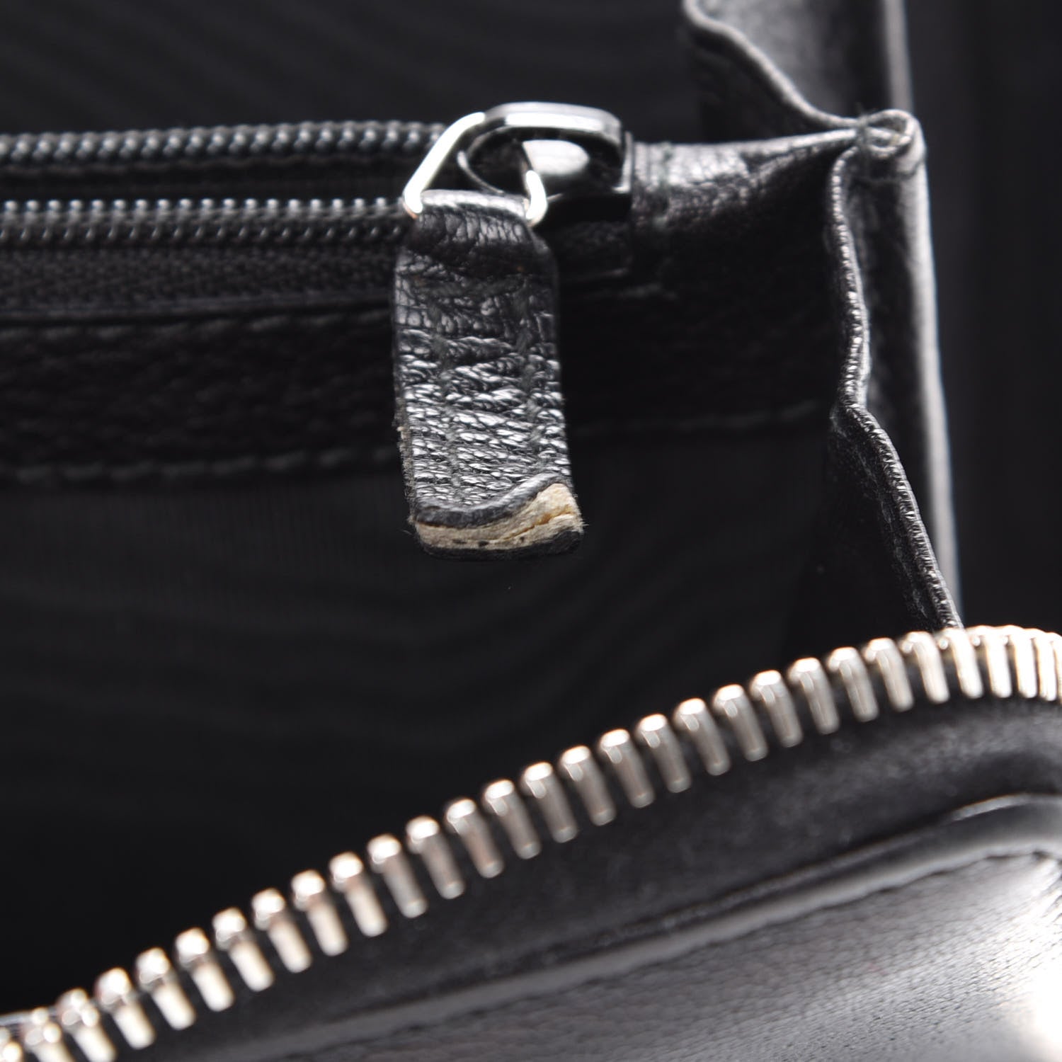 Saint Laurent Calfskin Studded Belle de Jour Zip Around Wallet Black 7 of 8