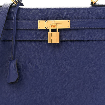 Hermes Epsom Kelly Sellier 28 Bleu Electrique 8 of 12