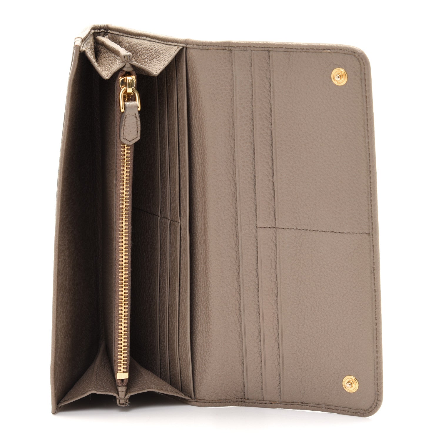 Prada Vitello Daino Continental Flap Wallet Cammeo 6 of 14