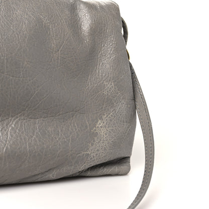 Balenciaga Agneau Giant 12 Gold Hardware Envelope Strap Clutch Gris Pyrite 13 of 13