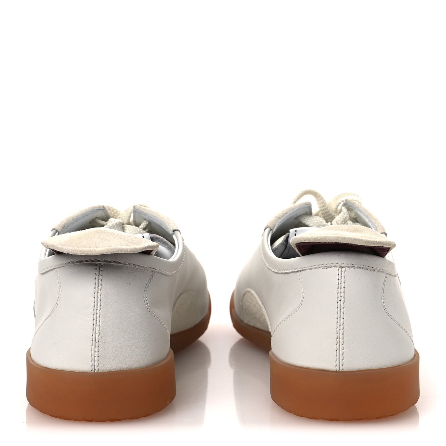 Calfskin Embossed Suede Sneakers 39.5 White Black
