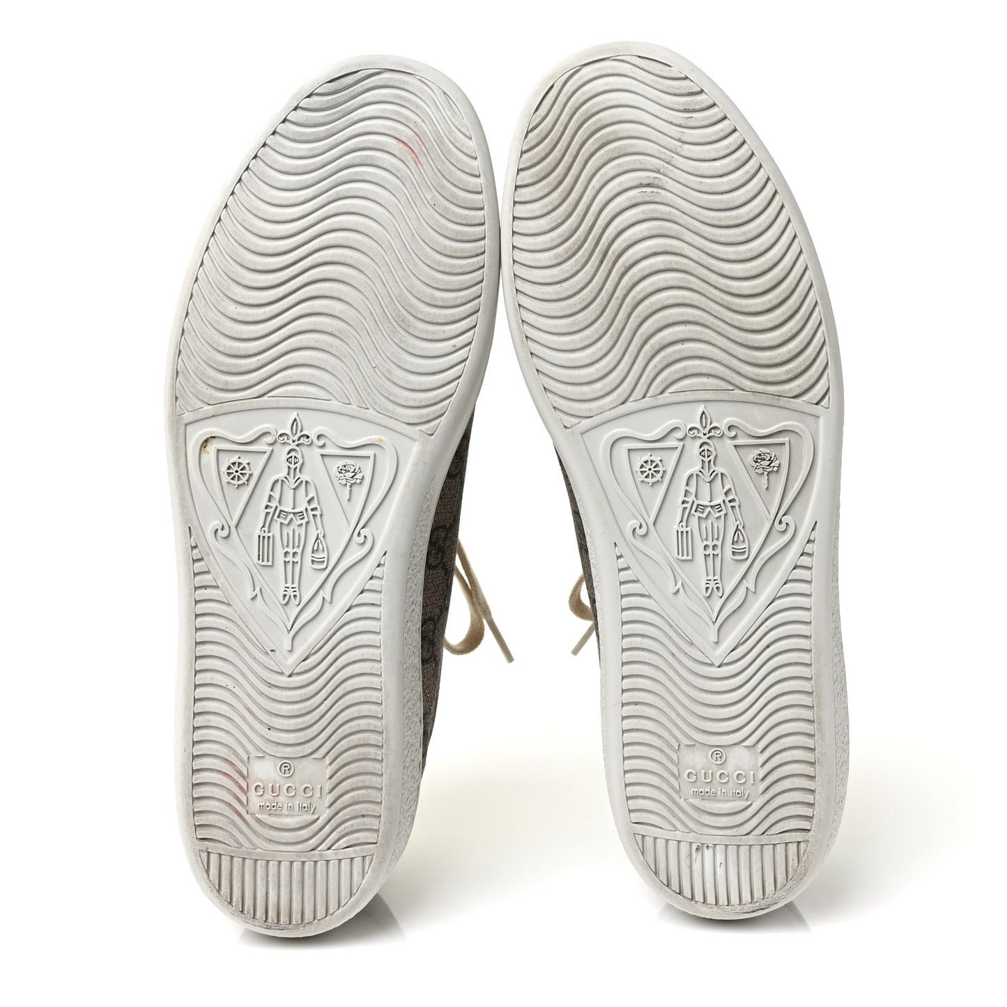 GG Supreme Monogram Fake/Not Womens Ace Sneakers 38 Beige New Shamarock Brown Sugar