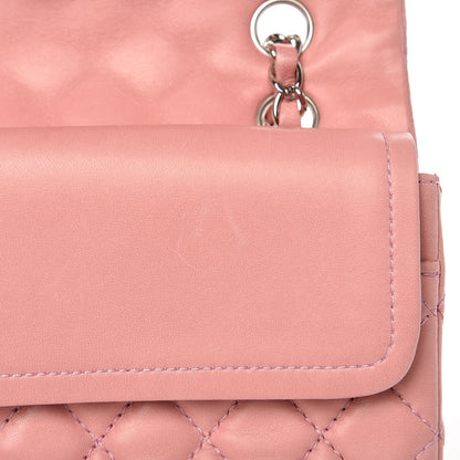 Chanel Lambskin Quilted Medium Double Flap Pink 9 of 14