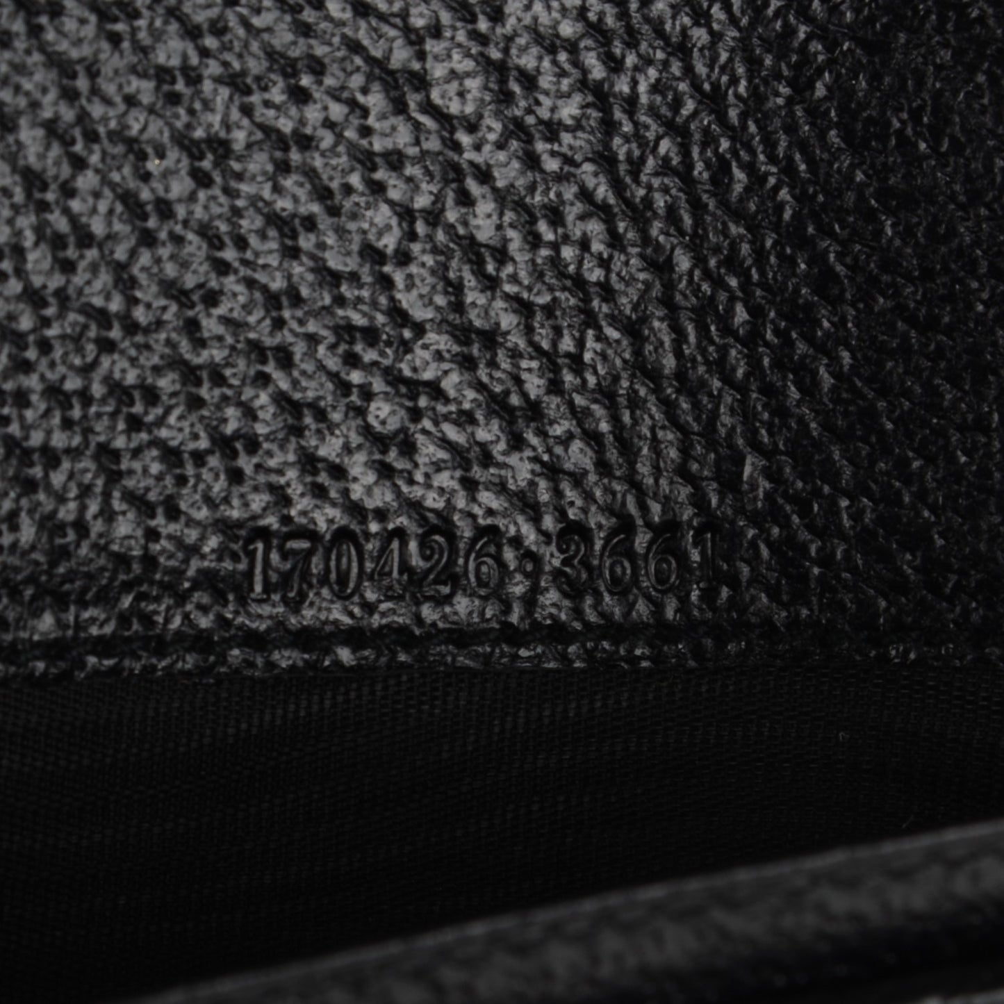 Monogram Metal Bar Chain Wallet Black