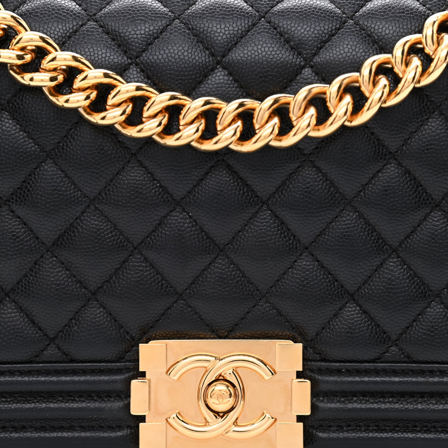 Chanel Caviar Quilted Medium Boy Flap Black 7 of 10