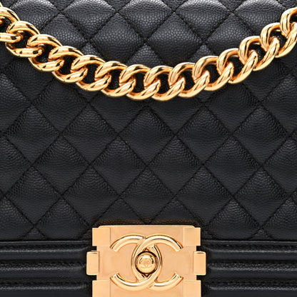 Chanel Caviar Quilted Medium Boy Flap Black 7 of 10