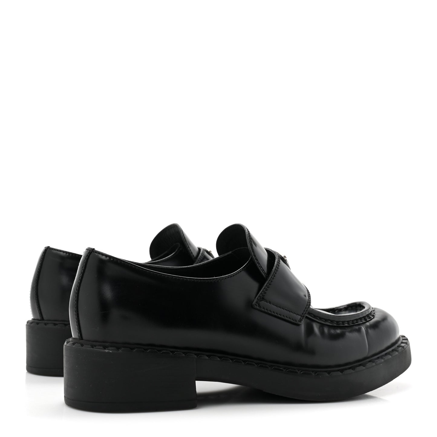 Vernice Triangle 50mm Loafers 40 Black