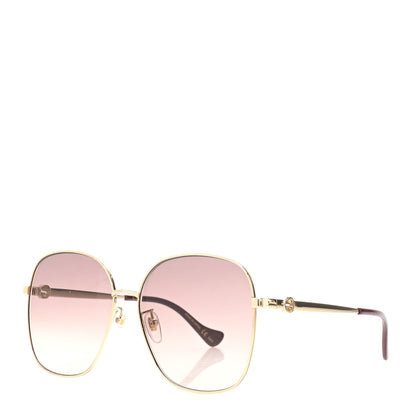 Gucci Metal Round Sunglasses GG1089SA Gold Red 1 of 7