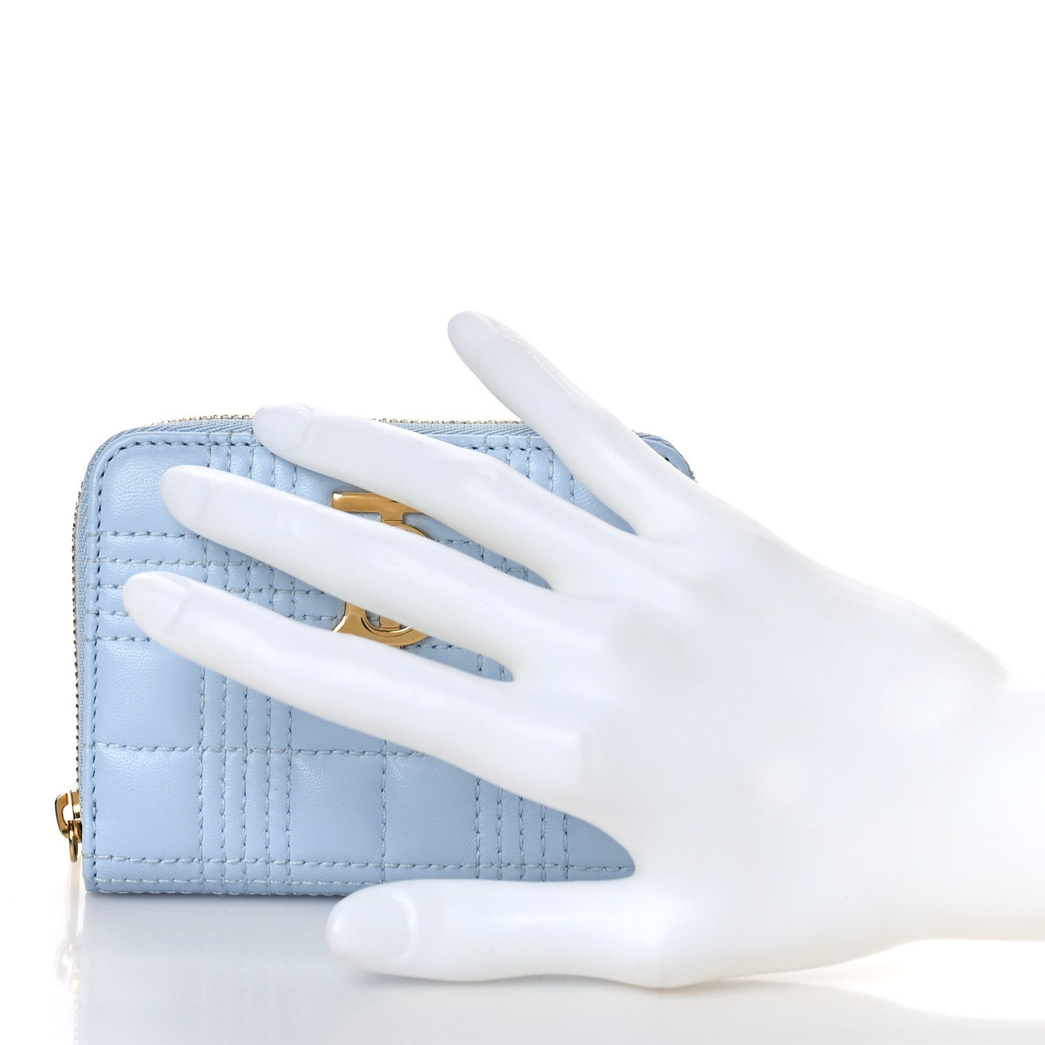 Burberry Lambskin Quilted Lola Wallet Pale Blue 2 of 9