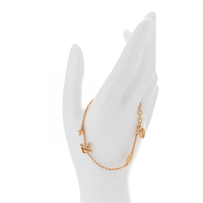 Louis Vuitton Metal Crystal LV Iconic Bracelet Gold 2 of 5