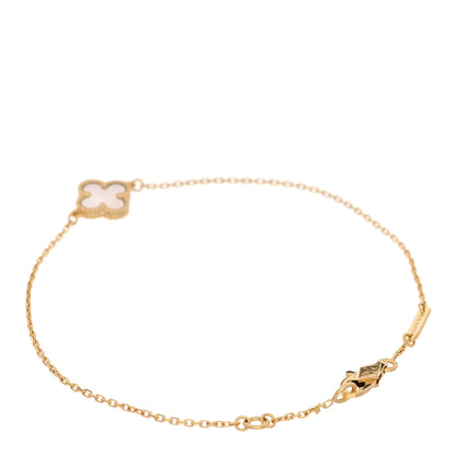 Van Cleef & Arpels 18K Yellow Gold Mother of Pearl Sweet Alhambra Bracelet 2 of 5
