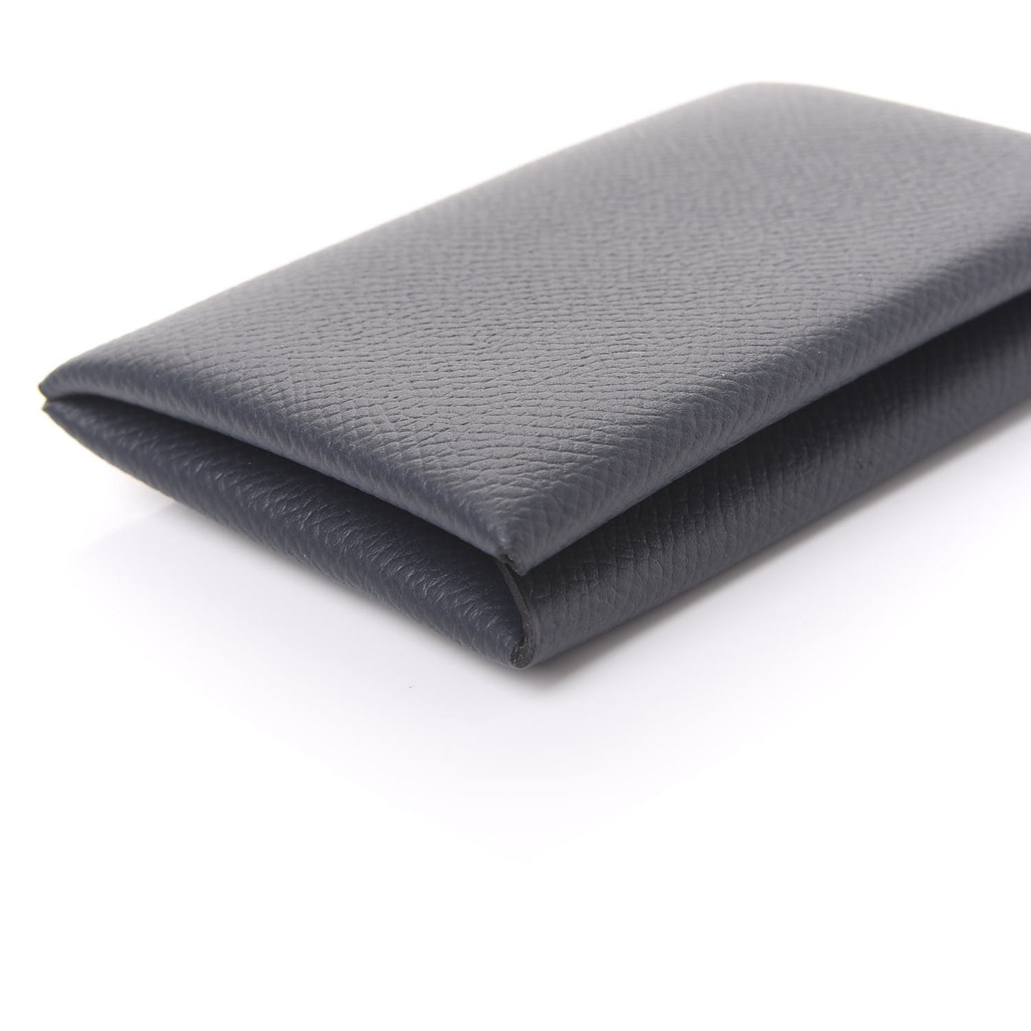Epsom Verso Calvi Card Case Bleu Indigo Vert Amande