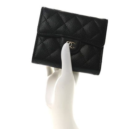 Chanel Caviar Quilted Compact Flap Wallet Black 2 of 9
