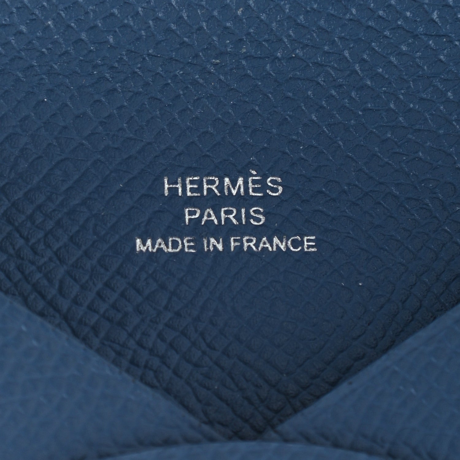 Hermes Epsom Calvi Card Case Bleu Agate 6 of 6