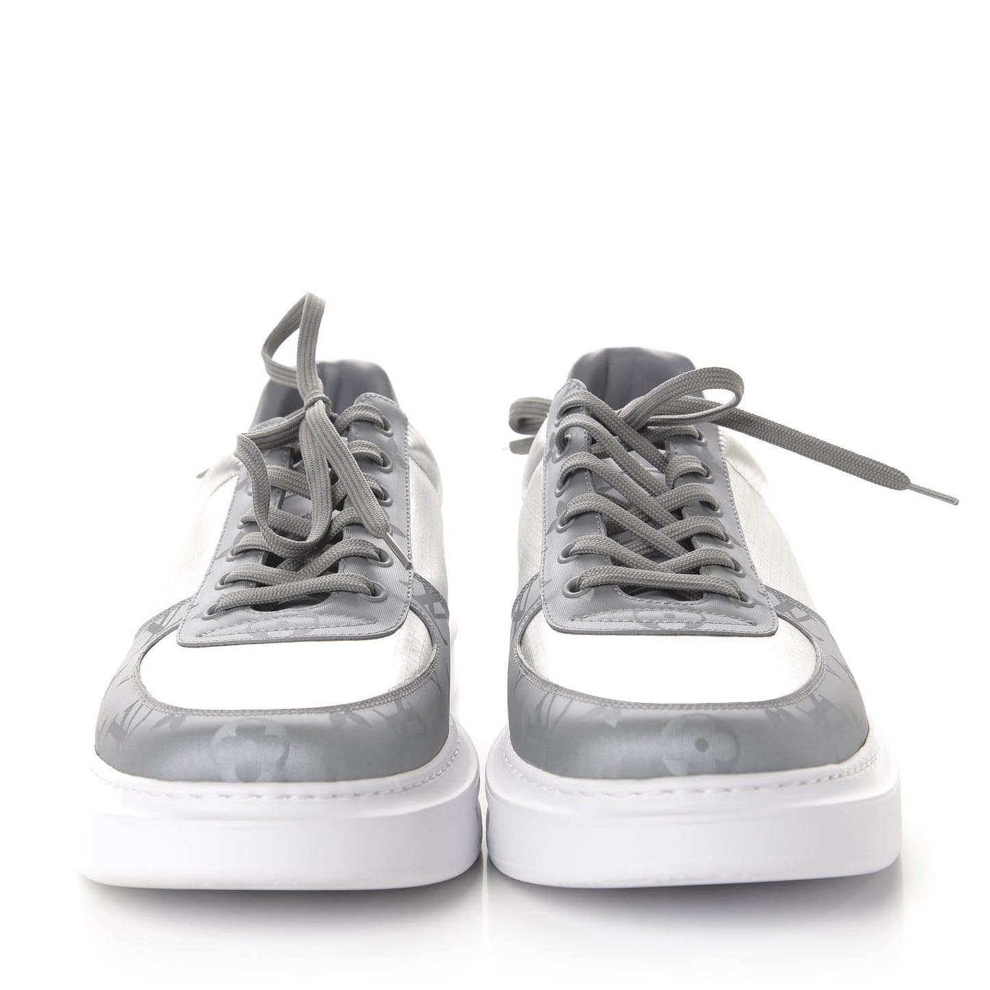 Canvas Monogram Beverly Hills Sneakers 10 Argent