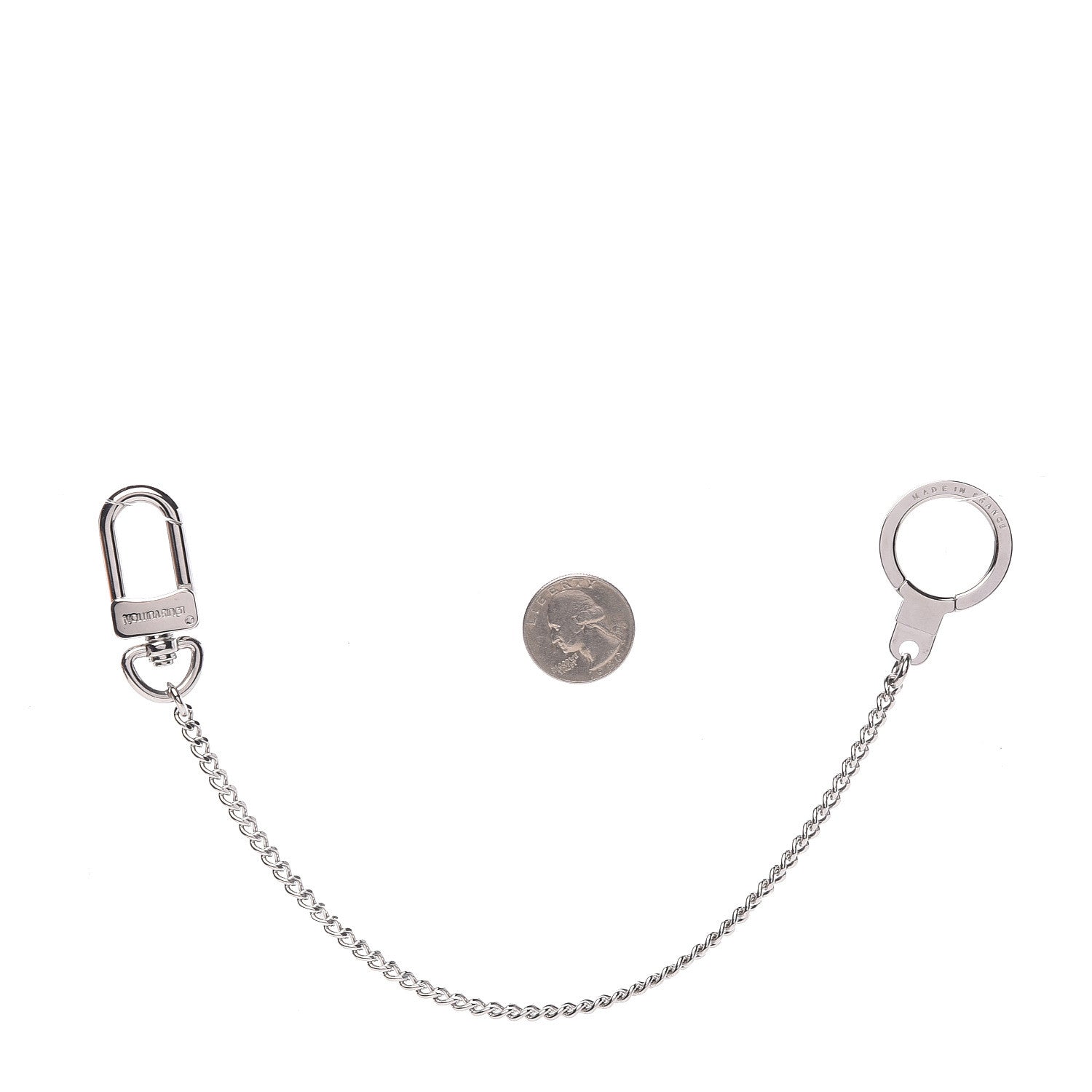 Louis Vuitton Pochette Extender Key Ring Chain Silver 2 of 3