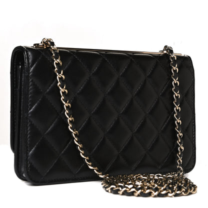 Chanel Lambskin Quilted Trendy CC Wallet On Chain WOC Black 3 of 14
