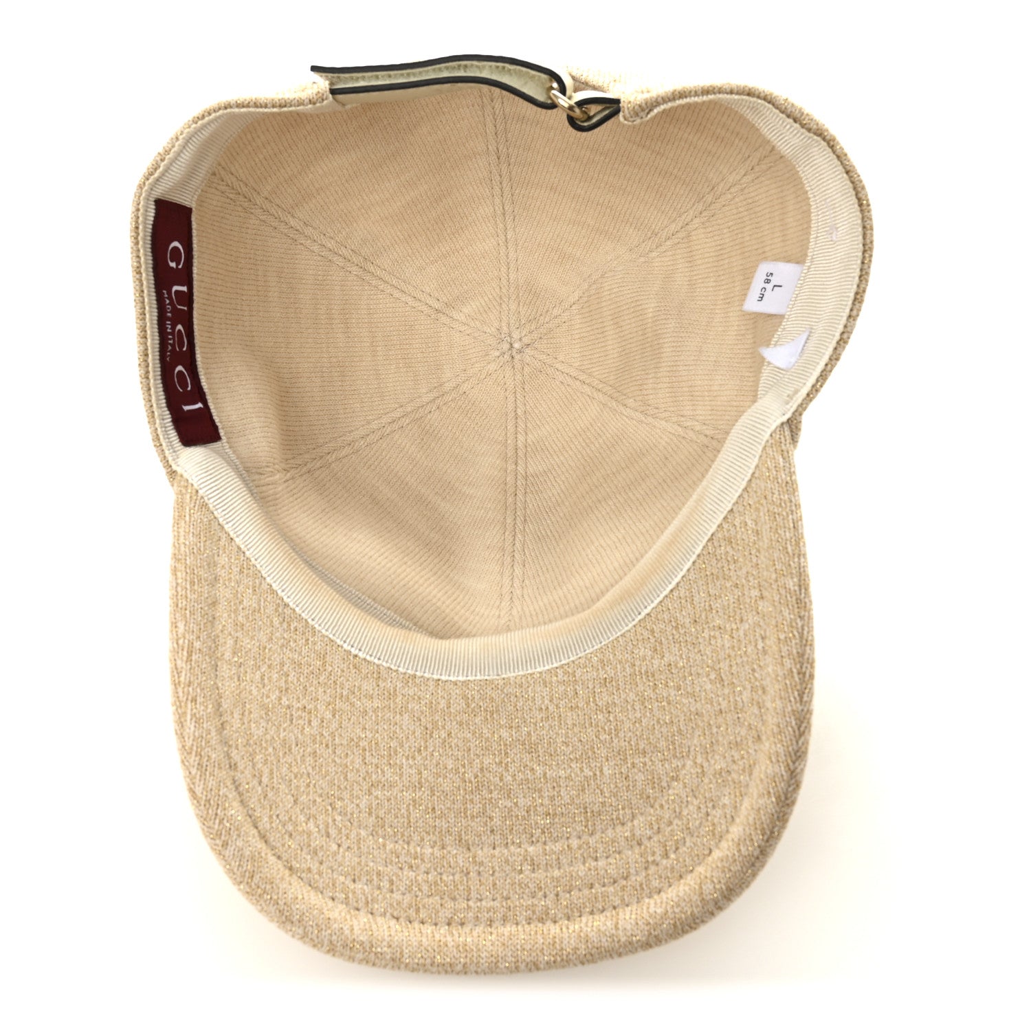 GUCCI グッチ フェルト テンガロンハット 58cm beige ベージュ Gucci Wool Lame Double G Crystal Baseball Hat L Beige 1846540
