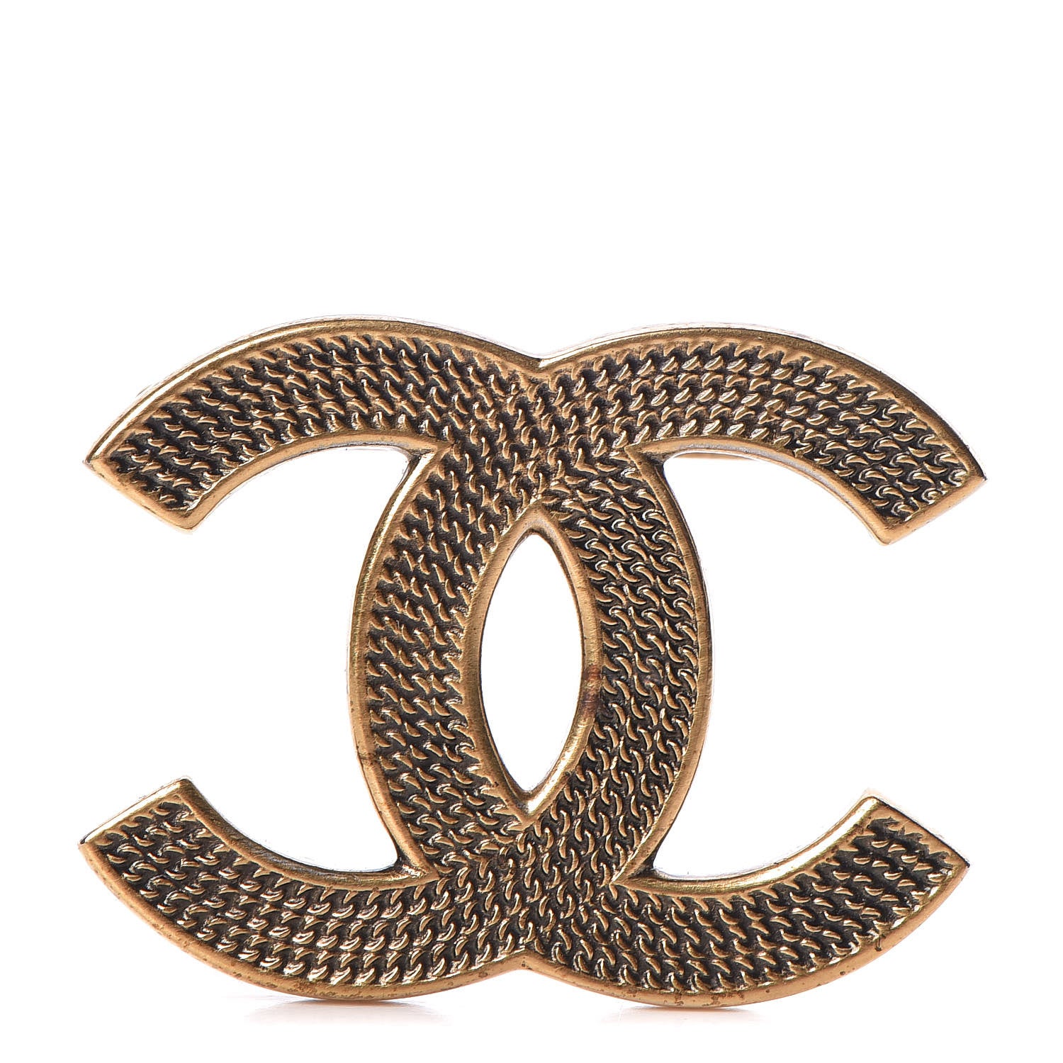 Chanel Metal CC Brooch Gold 1 of 5