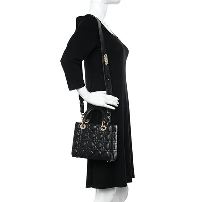 Christian Dior Lambskin Cannage Small My ABCDior Lady Dior Black 2 of 10
