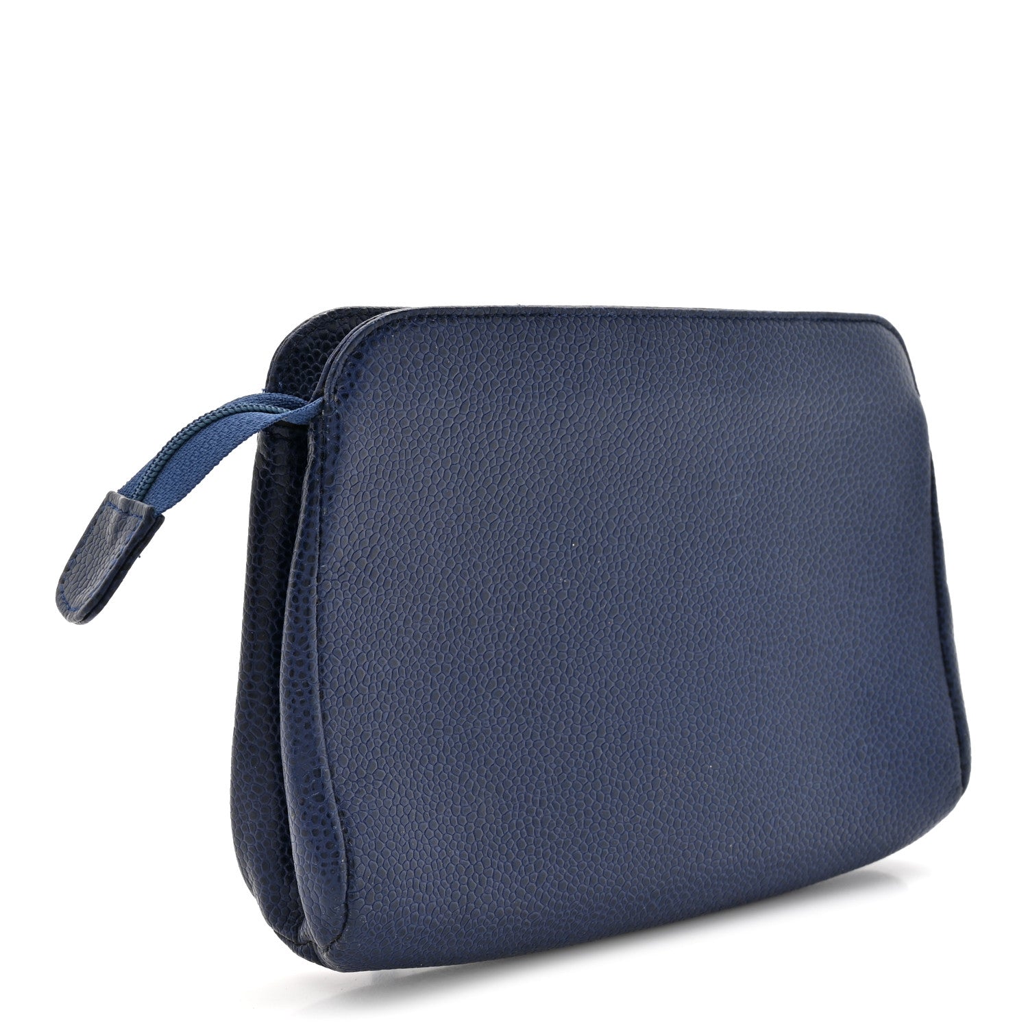 Chanel Caviar Timeless CC Cosmetic Pouch Blue 3 of 10