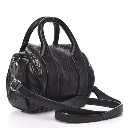 Alexander Wang Pebbled Lambskin Mini Rockie Black Rhodium Hardware 3 of 9