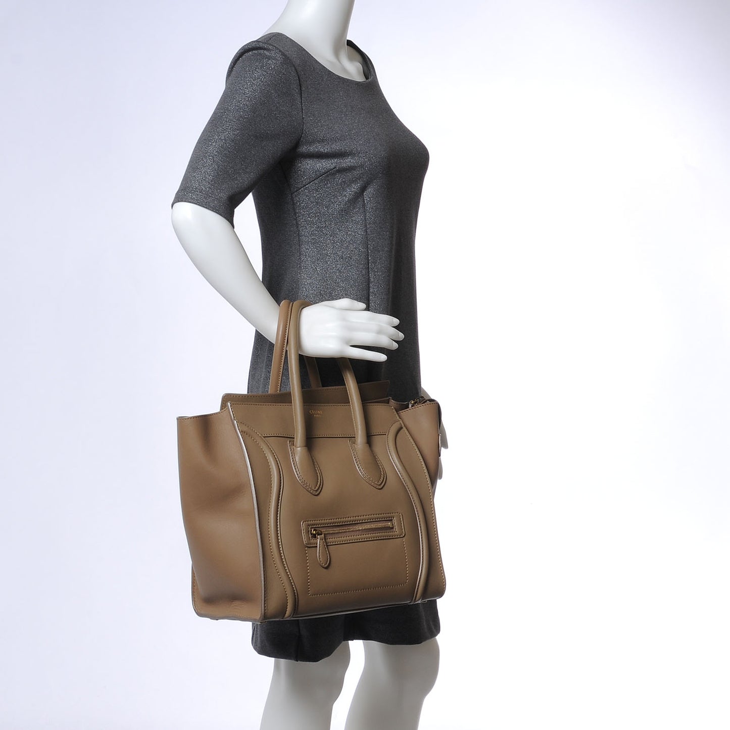 Smooth Calfskin Mini Luggage Camel