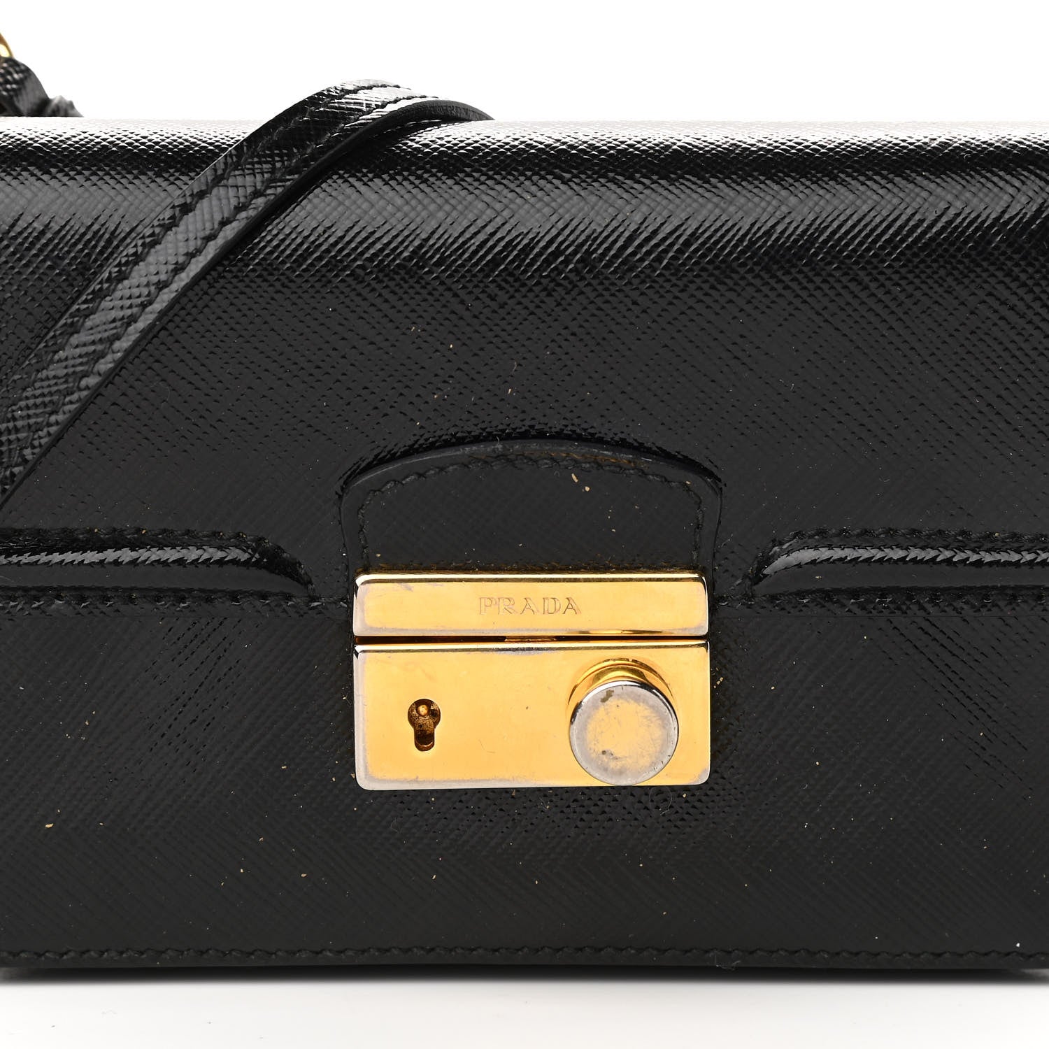Prada Saffiano Lux Sound Crossbody Bag Black 8 of 14
