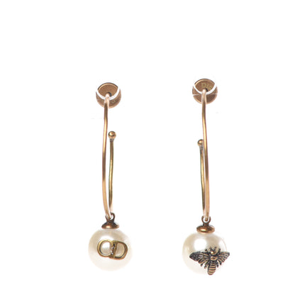 Christian Dior Pearl Bee Star Tribales Hoop Earrings 1 of 4