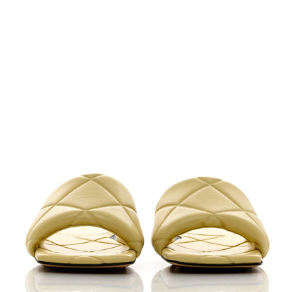 Bottega Veneta Nappa Quilted Rubber Lido Flat Sandals 39 Moon Beam 2 of 14