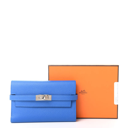 Hermes Epsom Medium Kelly Wallet Bleu Zellige 9 of 9