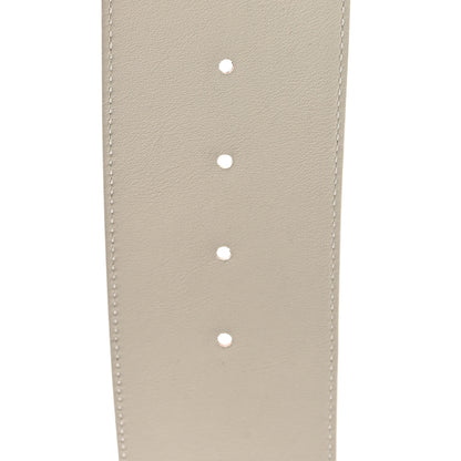 Saint Laurent Snakeskin Corset Buckle Belt White 5 of 6