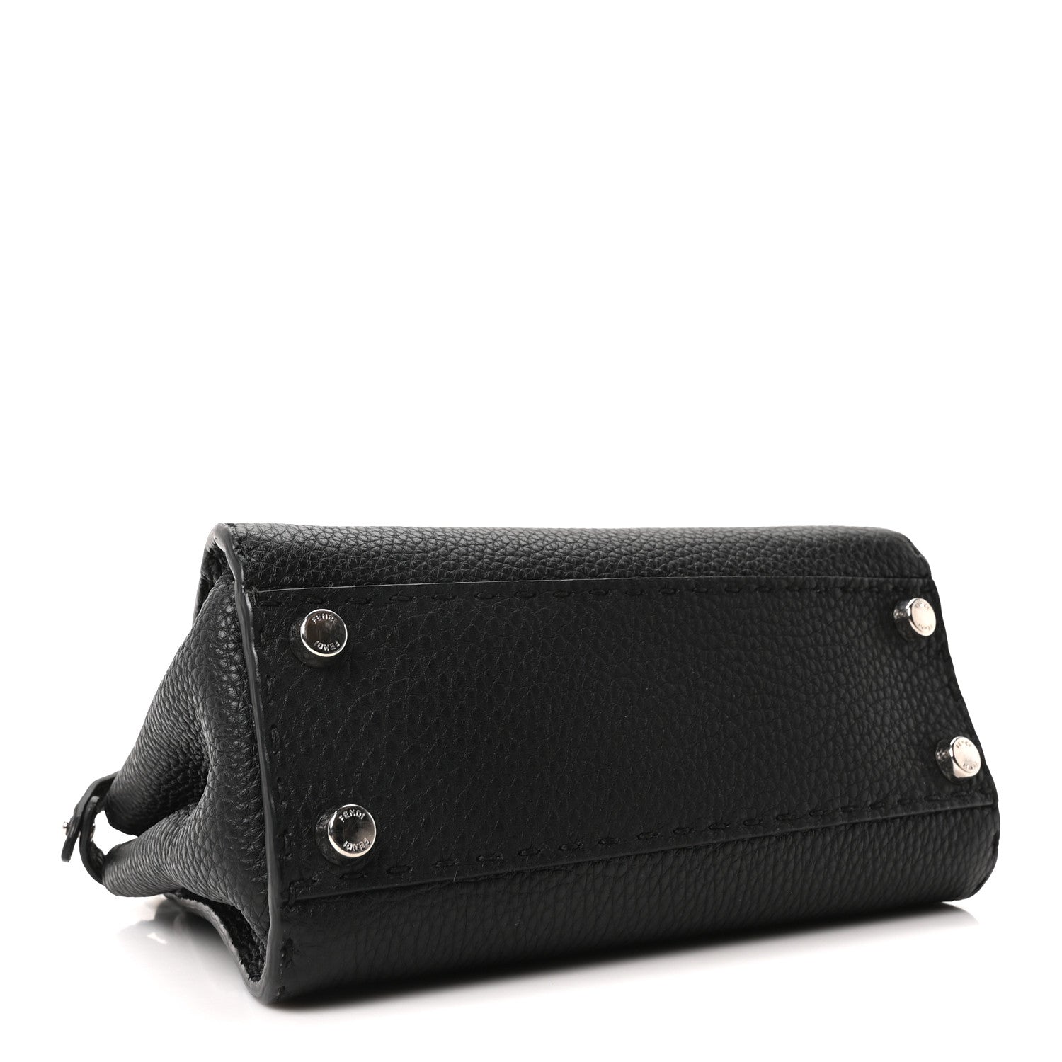 Fendi Cuoio Romano Selleria Bi-Color Mini Peekaboo Iconic Satchel Black Mou 4 of 9